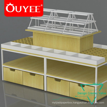 High Quality Wood Counter Table Cosmetic Display Cabinet For Shop Fitting